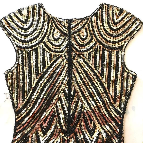Roaring 20’s Style Showgirl Sequin Party Dress - Picture 9 of 13